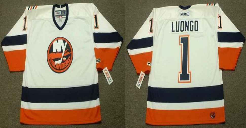 2019 Men New York Islanders #1 Loungo white CCM NHL jersey